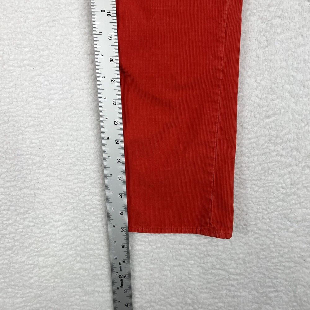 J Crew Pants Womens 25S Red Corduroy Skinny Leg Matchstick City Fit Cotton - Picture 9 of 12